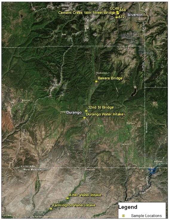 Map of sampling locations