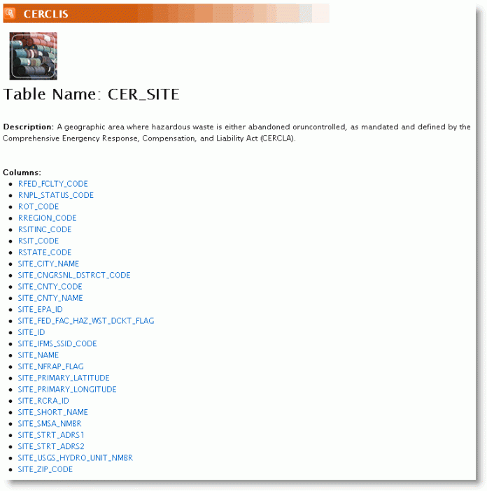 API Table Name