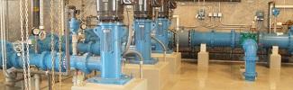 Water treatment plant pumps image