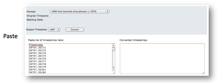 Image showing paste function in Excel