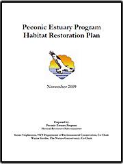 Cover page for Peconic Estuary Partnership Habitat Restoration Plan - Nov 2009