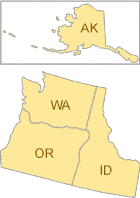 This image shows which states are included in EPA's Region 10: Alaska, Idaho, Oregon, Washington and 271 Native Tribes.