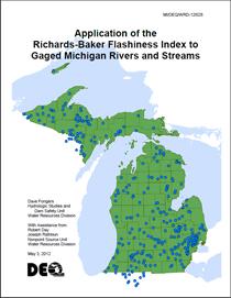 Cover of the Application of the Richards-Baker Flashiness Index to Gaged Michigan Rivers and Streams