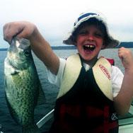 Photo of a child fishing.