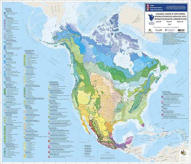 Map of Level III Ecoregions of North America