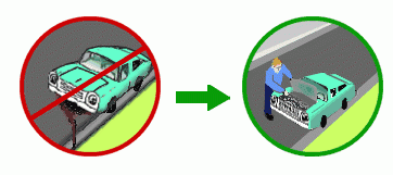 Illustration showing a person fixing their car to prevent oil and antifreeze leaks.