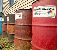 Photo illustrating 55 gallon drums that may be used to store toxic waste, ultimately becoming a potential source.