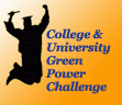 College & University Green Power Challenge Logo - Jumping Graduate