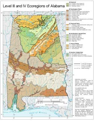 Level III and IV Ecoregions of Alabama--page size