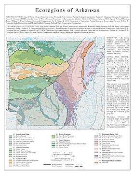 Level III and IV Ecoregions of Arkansas--page size