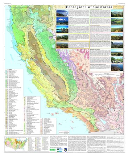 Ecoregions of California--poster front side