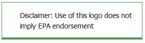 This disclaimer reads: Use of this logo does not imply EPA endorsement