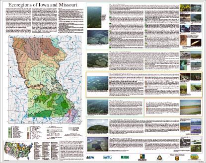 Level IV Ecoregions of Iowa and Missouri--poster front side