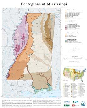 Level III and IV Ecoregions of Mississippi--page size