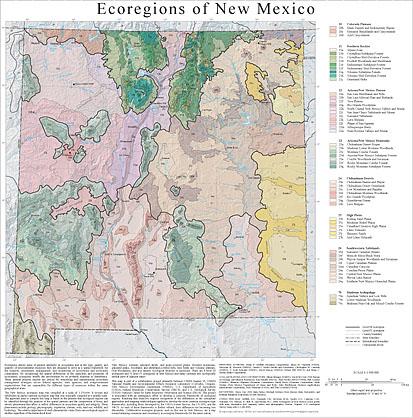 Level III and IV Ecoregions of New Mexico- map