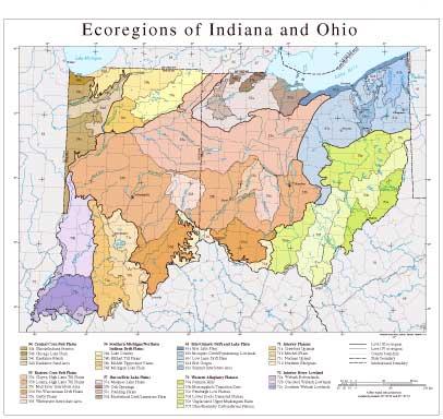 Level III and IV Ecoregions of Indiana and Ohio--page size