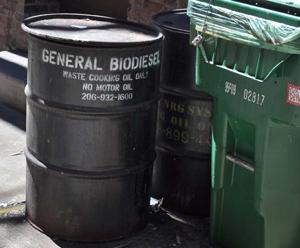 Picture of waste cooking oil drum container