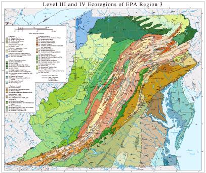 Level III and IV Ecoregions of EPA Region 3--page size