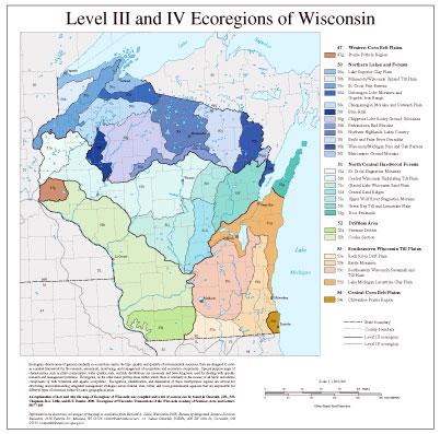 Level III and IV Ecoregions of Wisconsin