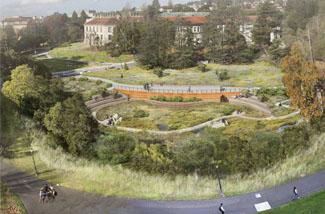 concept design of green infrastructure on creek site