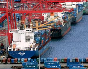 container ships at the port