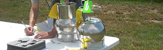 Image of air sampling SUMMA canisters