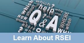 Picture of question words with a link to the Learn About RSEI web page.