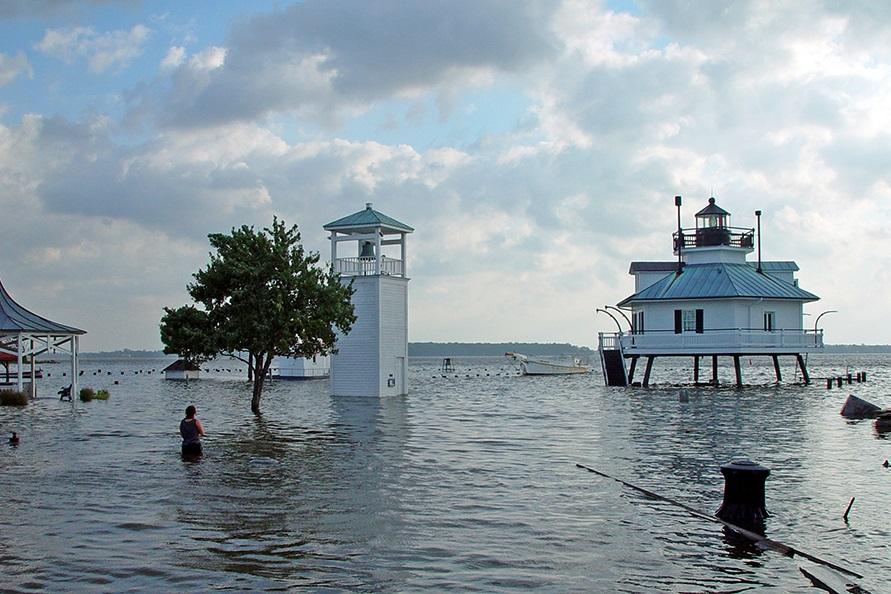 "Photo of flooded coastline