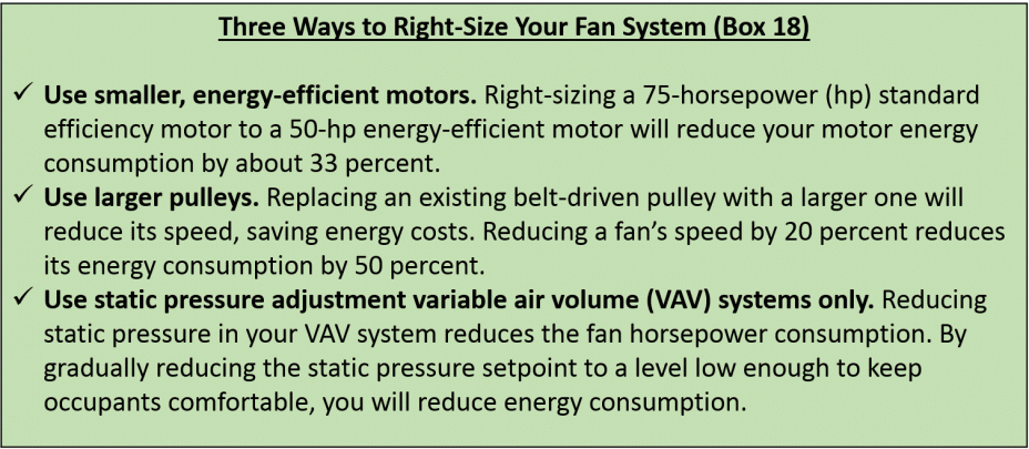 Three Ways to Right-Size Your Fan System (Box 18) 