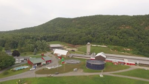 Aerial view of Barstow's Longview Farm