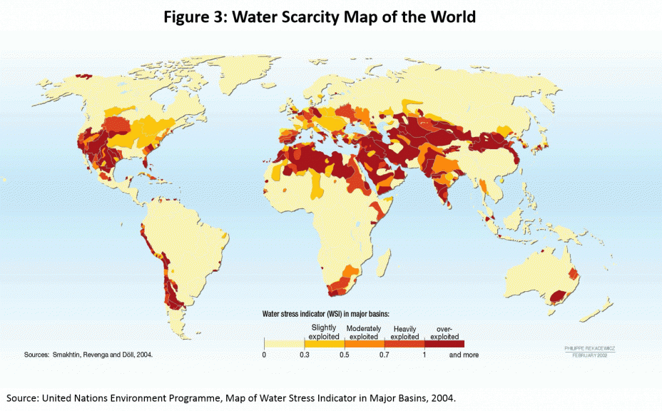 Figure 3: Water Scarcity Map of the World