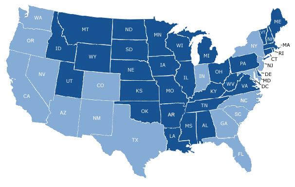 Statefact US map