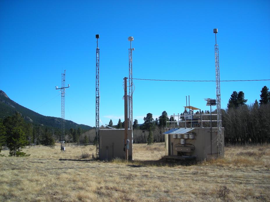 Site equipment and shelters at Rocky Mountain National Park (ROM206/406)