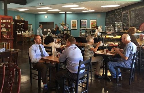 The Colleton Commercial Kitchen’s retail café attracts a crowd for lunch.