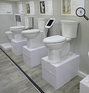 Image of a display of toilets.