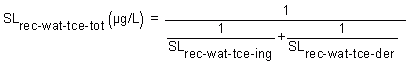 Recreator Surface Water Trichloroethylene total screening level