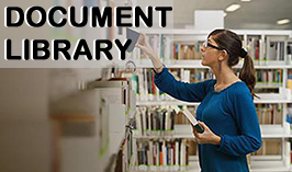 Image of woman browsing a library
