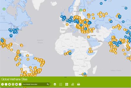 GMI methane sites map