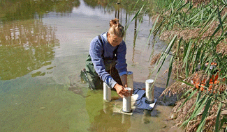  An EPA scientist conducts water quality research in Duluth, Minnesota.