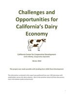 Challenges and Opportunities for California's Dairy Economy