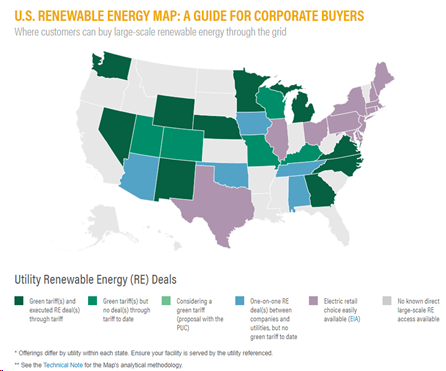 US Renewable Energy Map: A Guide for Corporate Buyers