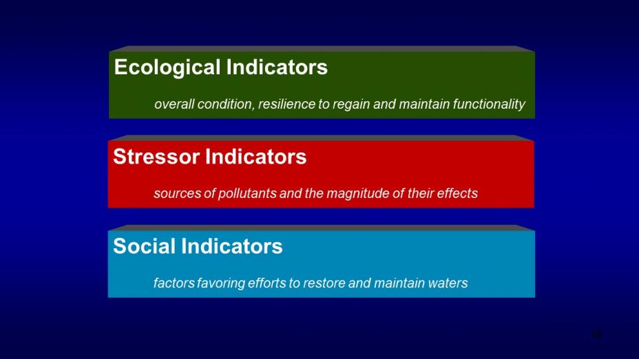 Step 3: Ecological Indicators, Stressor Indicators, Social Indicators