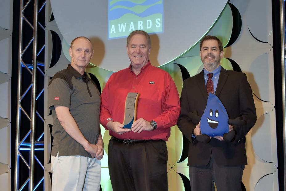 Excellence in Education and Public Relations Award winner, The Toro Company, with U.S. EPA's Raffael Stein.