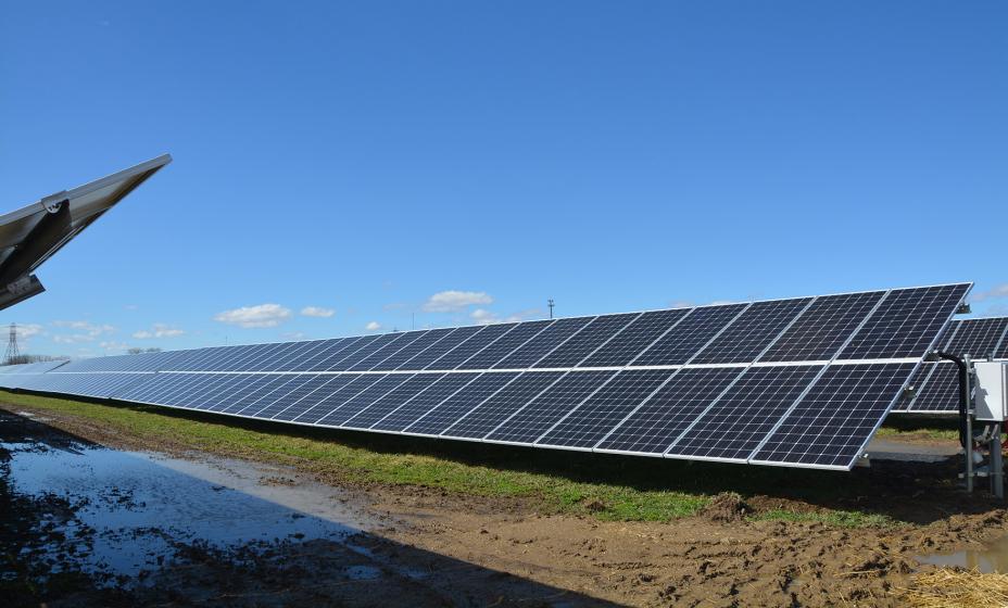 Solar panels at the site