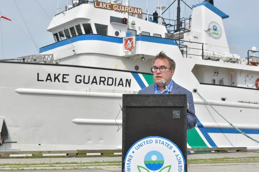 Photo of Wheeler in front of the boat