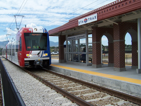 Lightrail train at station