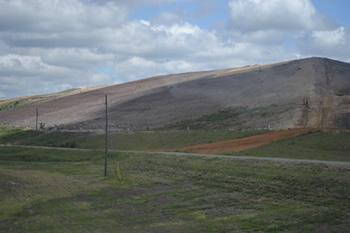closed cell of an active landfill