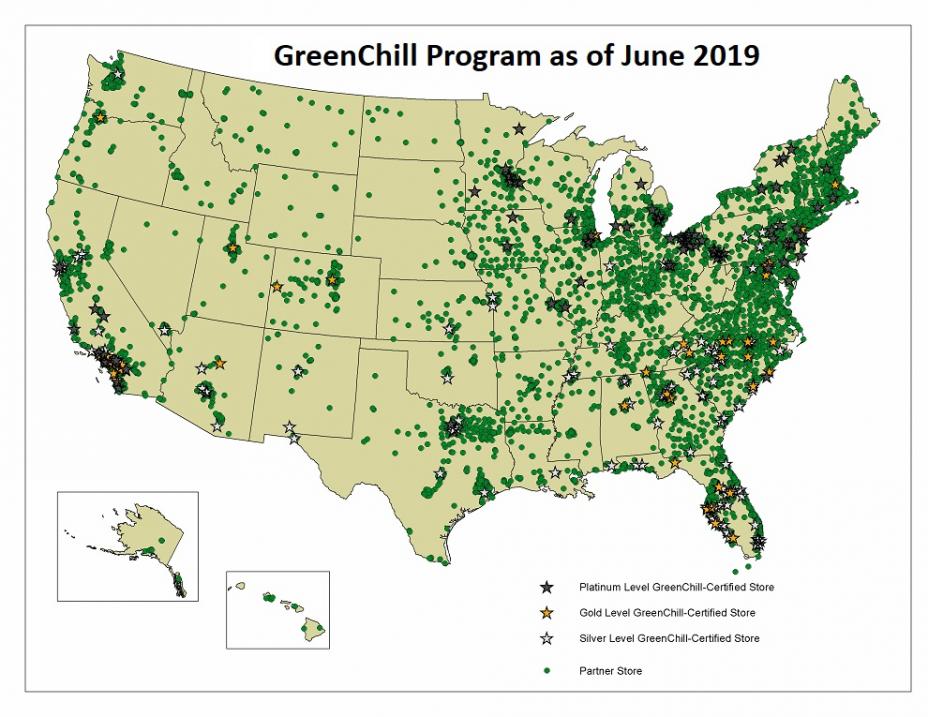 Map of GreenChill Partners as of June 2019