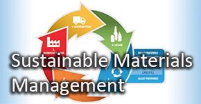 this is a lifecycle image with the words sustainable materials management on it
