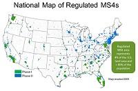 National map of regulated MS4s